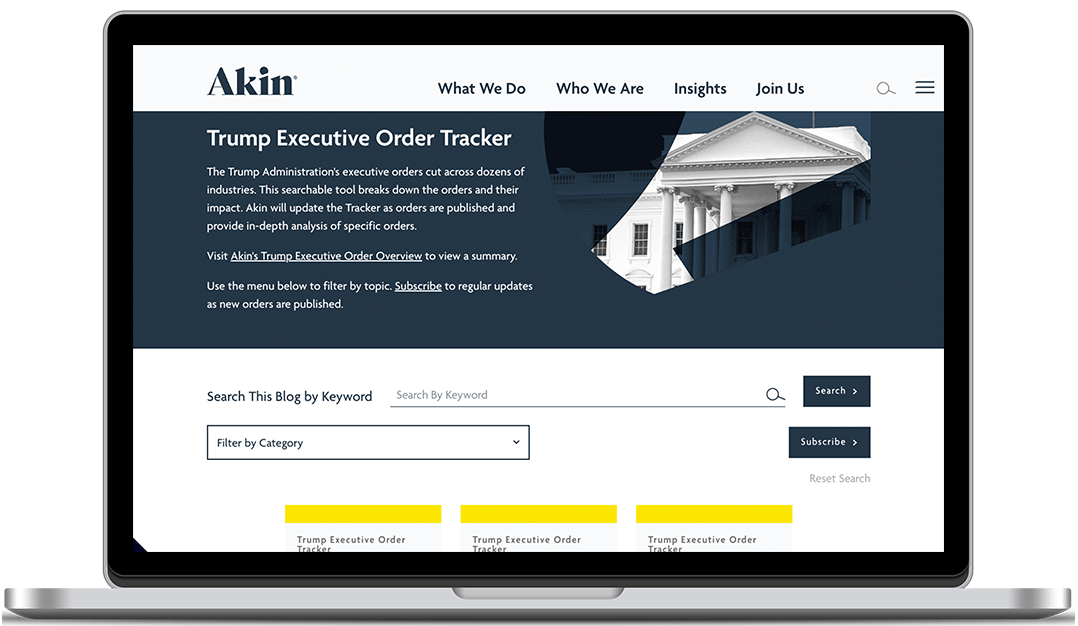 Akin Executive Order Tracker